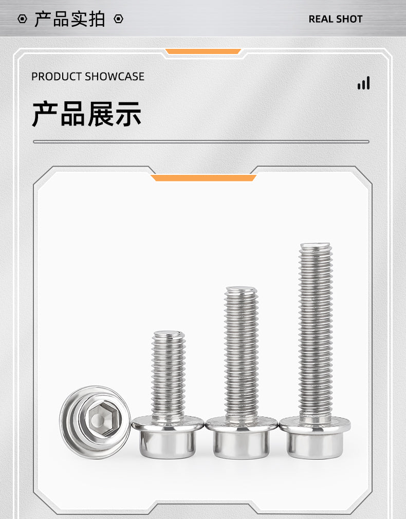 Hex socket round head serrated flange bolt