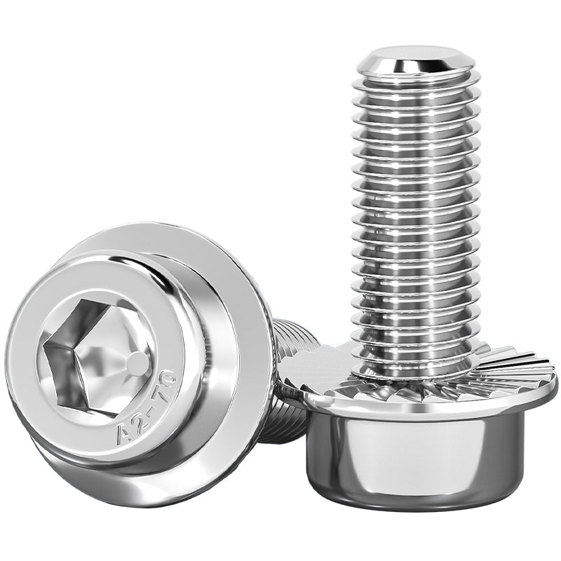 Hex socket round head serrated flange bolt