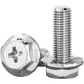 Cross recessed hex flange machine screw